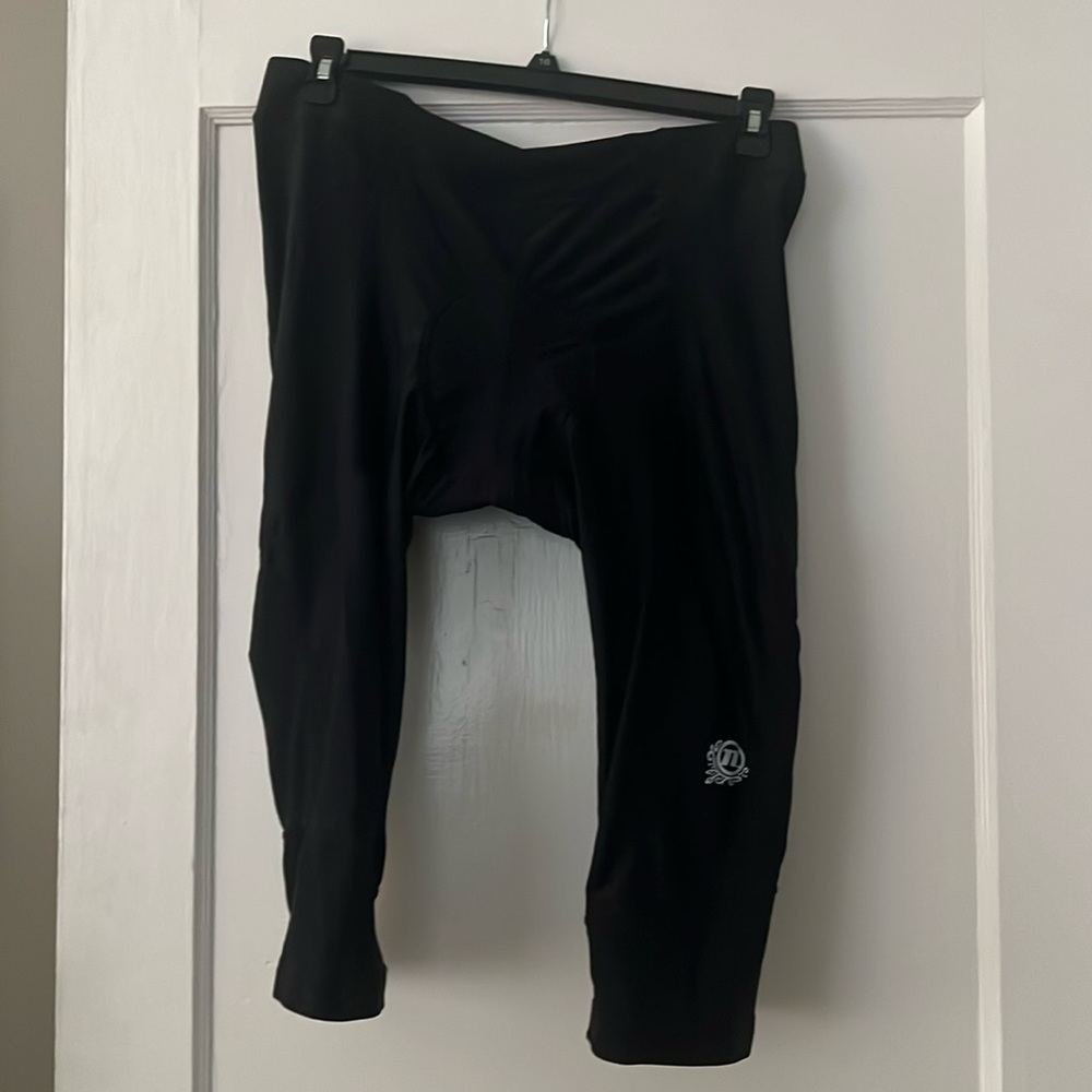 Novara Womens Black Padded Biking Capri Legging Pants Size XL